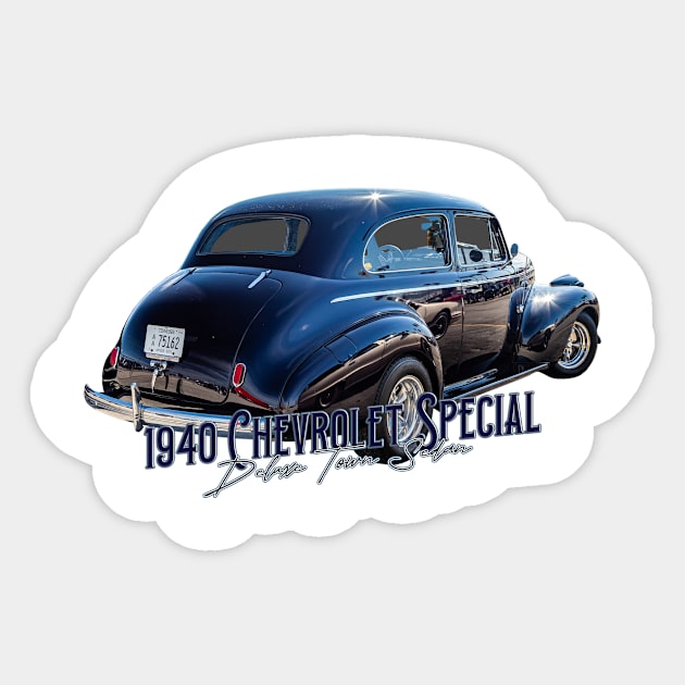 1940 Chevrolet Special Deluxe Town Sedan Sticker by Gestalt Imagery